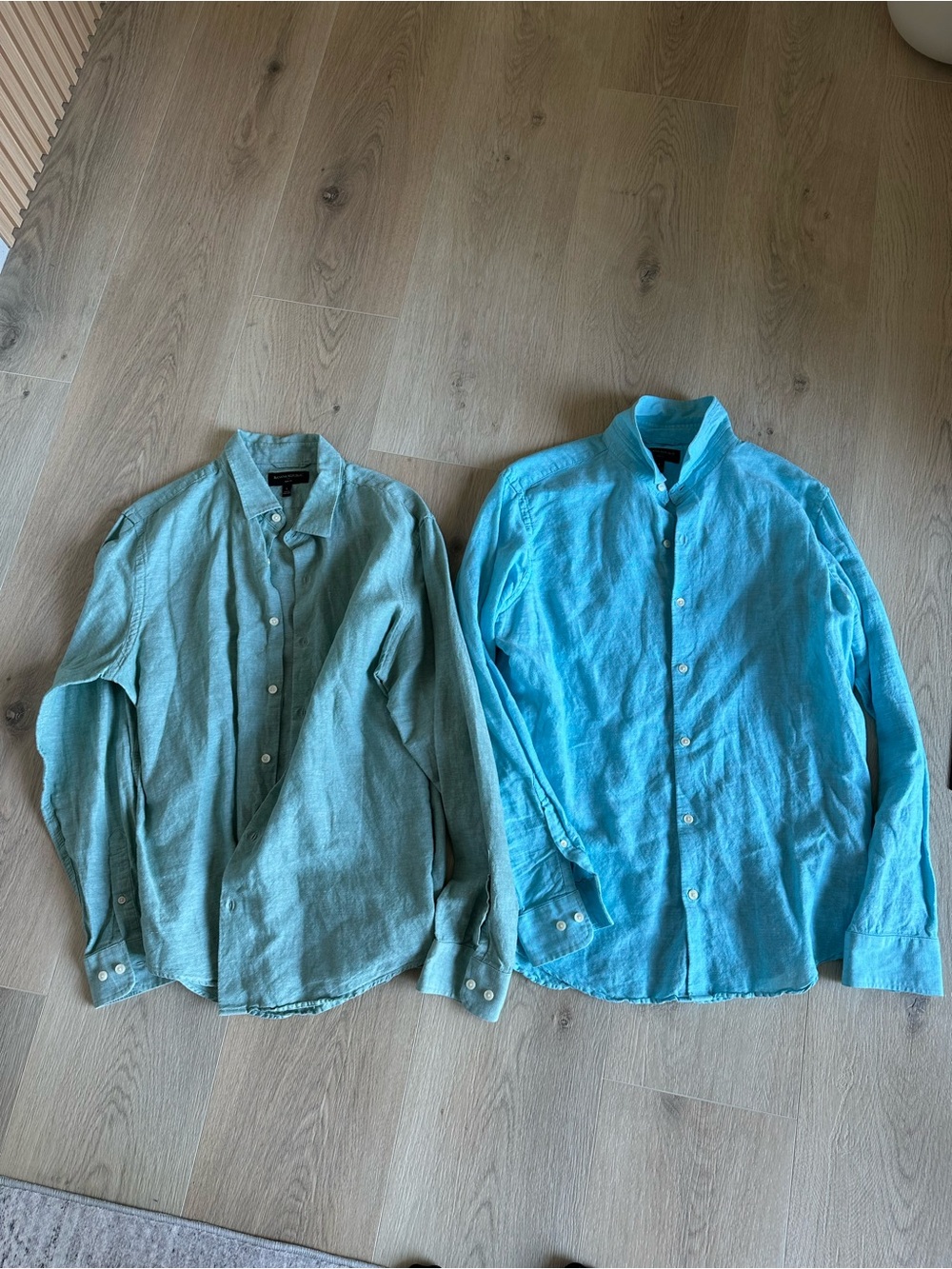 Banana Republic Lightweight Linen Shirt Jacket in Aqua & Turquoise